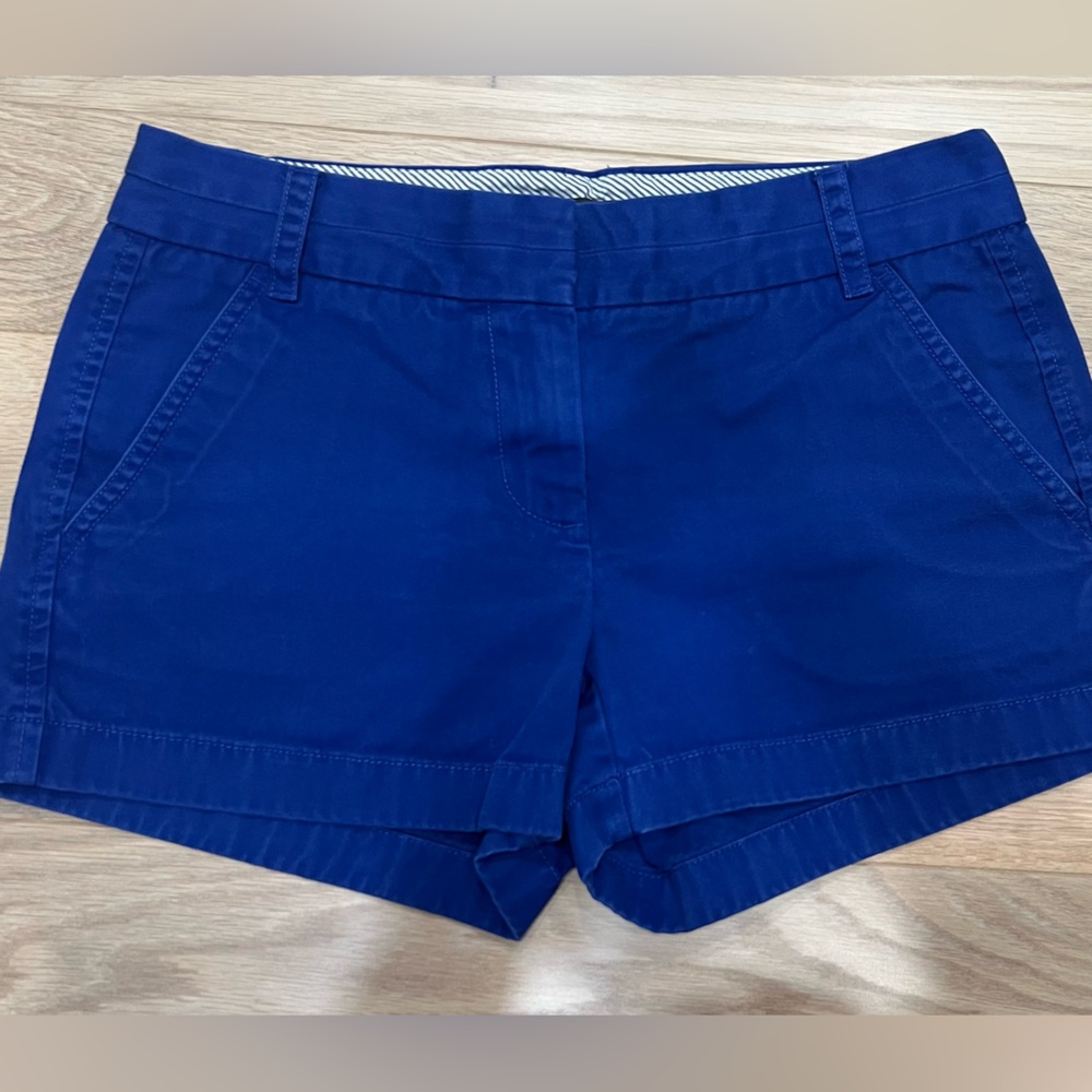 J crew royal blue chino shorts size 2